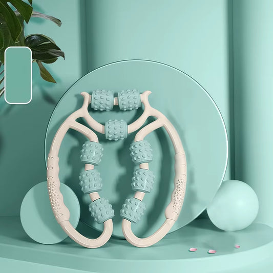 Revitalize Your Legs with the 9-Wheel Calf Massager - Ultimate Muscle Relaxation and Slimming Device for Sports Fitness