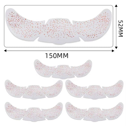 6Pcs Hot Stamping Freckles Makeup Patches Metallic Radiation Golden Silver Fake Freckles Temporary Tattoo Stickers Face Makeup