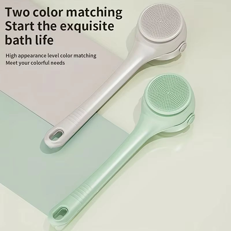 Hot Selling USB Electric Long Handle Silicone Bath Brush Electric Rotating Body Shower Cleaner Brush for Body with 4 Brush Heads
