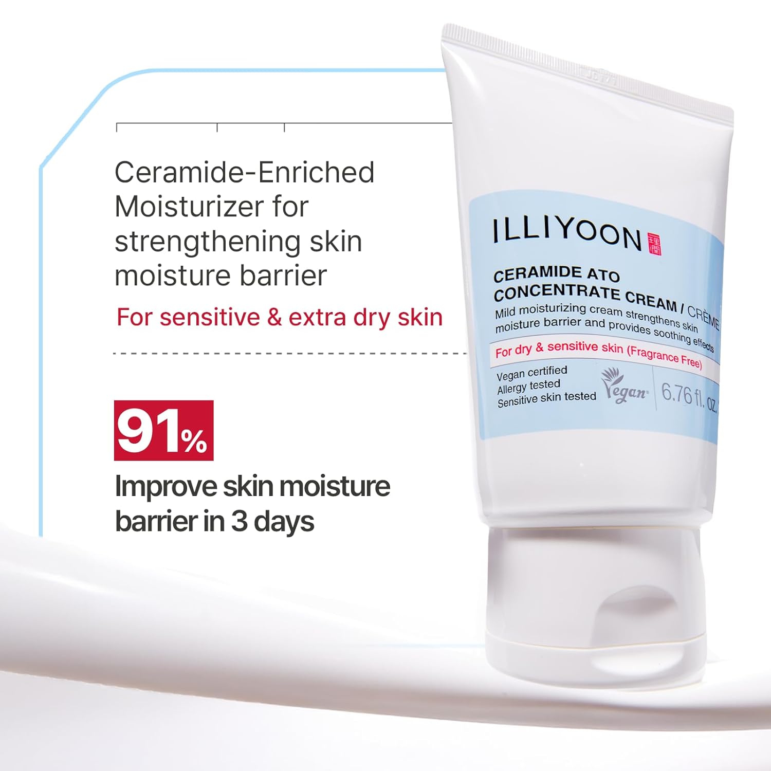 Crema Concentrada de Ceramida Illiyoon | Hidratación 100h Piel Seca y Sensible