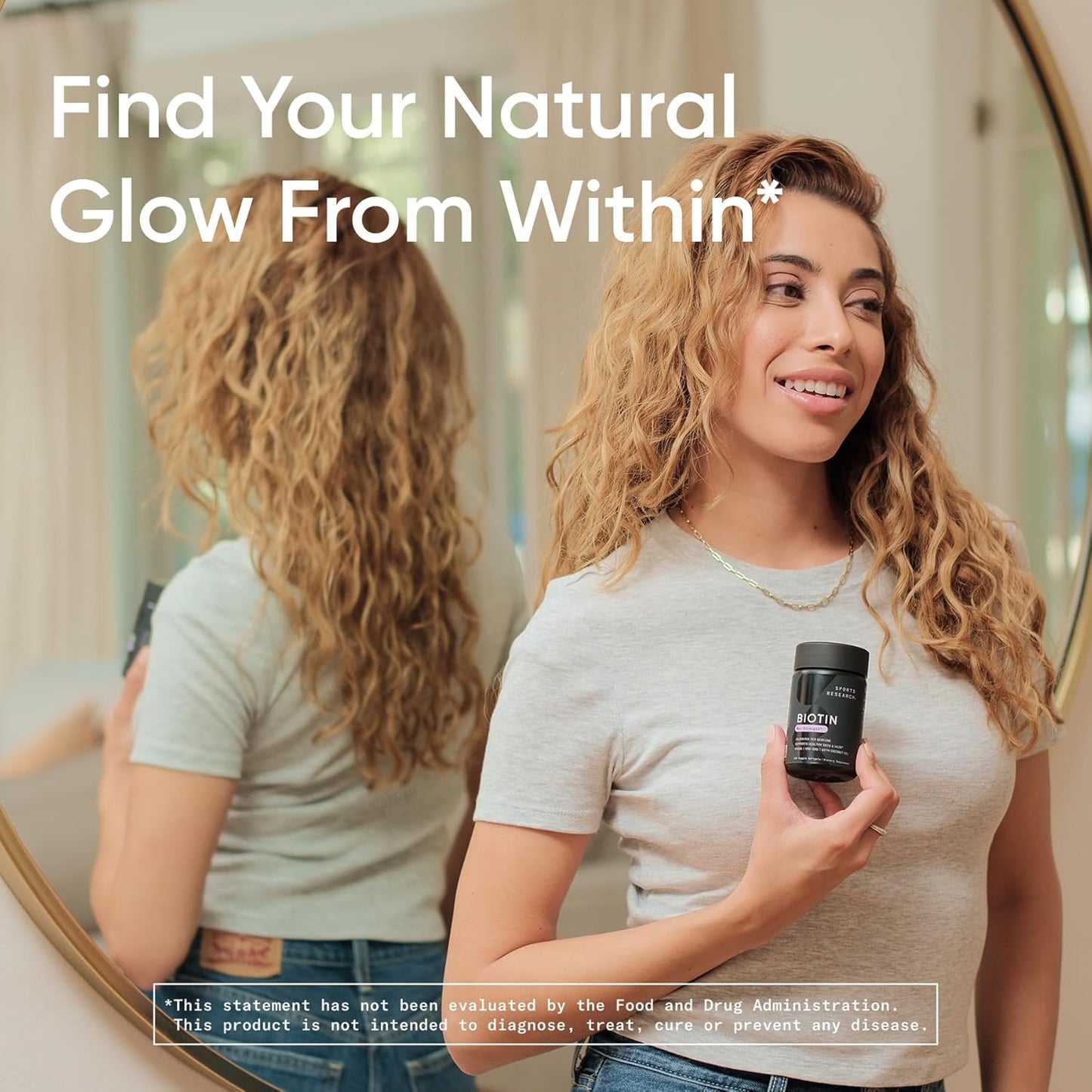 ® Biotin 10,000Mcg with Organic Coconut Oil - Biotin (Vitamin B7) for Healthy Skin and Hair Support* - for Women and Men - Vegan, Non-Gmo, Gluten & Soy-Free - 120 Veggie Softgels