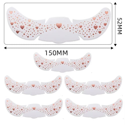 6Pcs Hot Stamping Freckles Makeup Patches Metallic Radiation Golden Silver Fake Freckles Temporary Tattoo Stickers Face Makeup