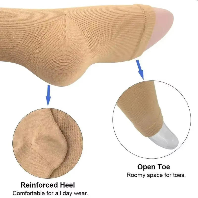 VitaZen Circulation Relief Compression Socks – Zipper Support for Leg Pain & Swelling (Unisex)