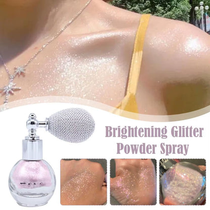1PC Brightening Glitter Powder Spray for Arms Legs Back Hair Face Highlight Sparkle Powder Makeup Fairy Powder Women Cosmetics