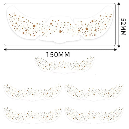 6Pcs Hot Stamping Freckles Makeup Patches Metallic Radiation Golden Silver Fake Freckles Temporary Tattoo Stickers Face Makeup