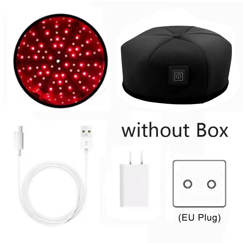Red Light Therapy Hat near Infrared LED Treatment Cap for Hair Growth Head Relaxation Scalp Relief Prevention Loss Device