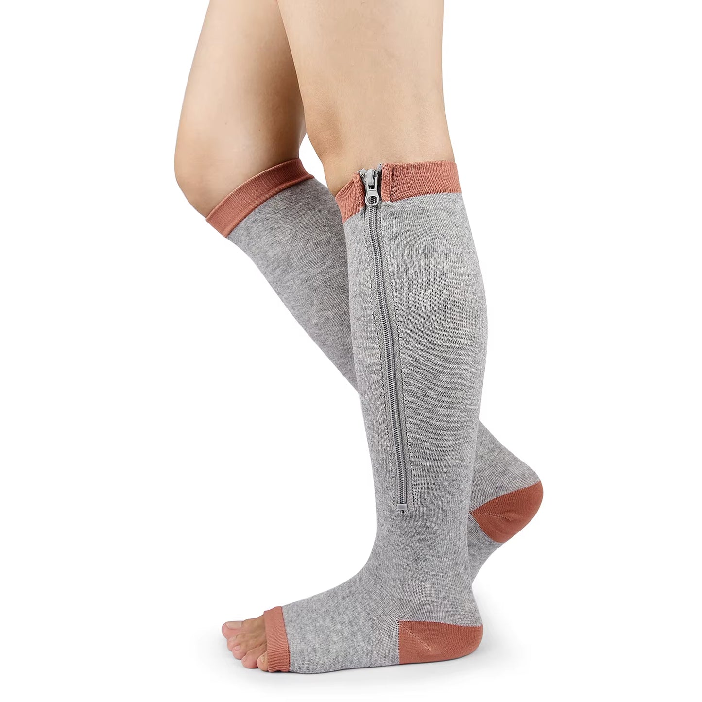 VitaZen Circulation Relief Compression Socks – Zipper Support for Leg Pain & Swelling (Unisex)