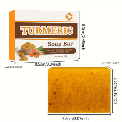 Turmeric Acne Removing and Whitening Essential Oil Soap with Collagen Protein and Citric Acid Lemon Handmade Scrubbing Soap