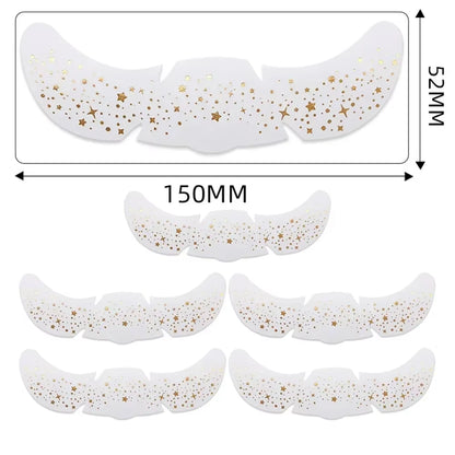 6Pcs Hot Stamping Freckles Makeup Patches Metallic Radiation Golden Silver Fake Freckles Temporary Tattoo Stickers Face Makeup