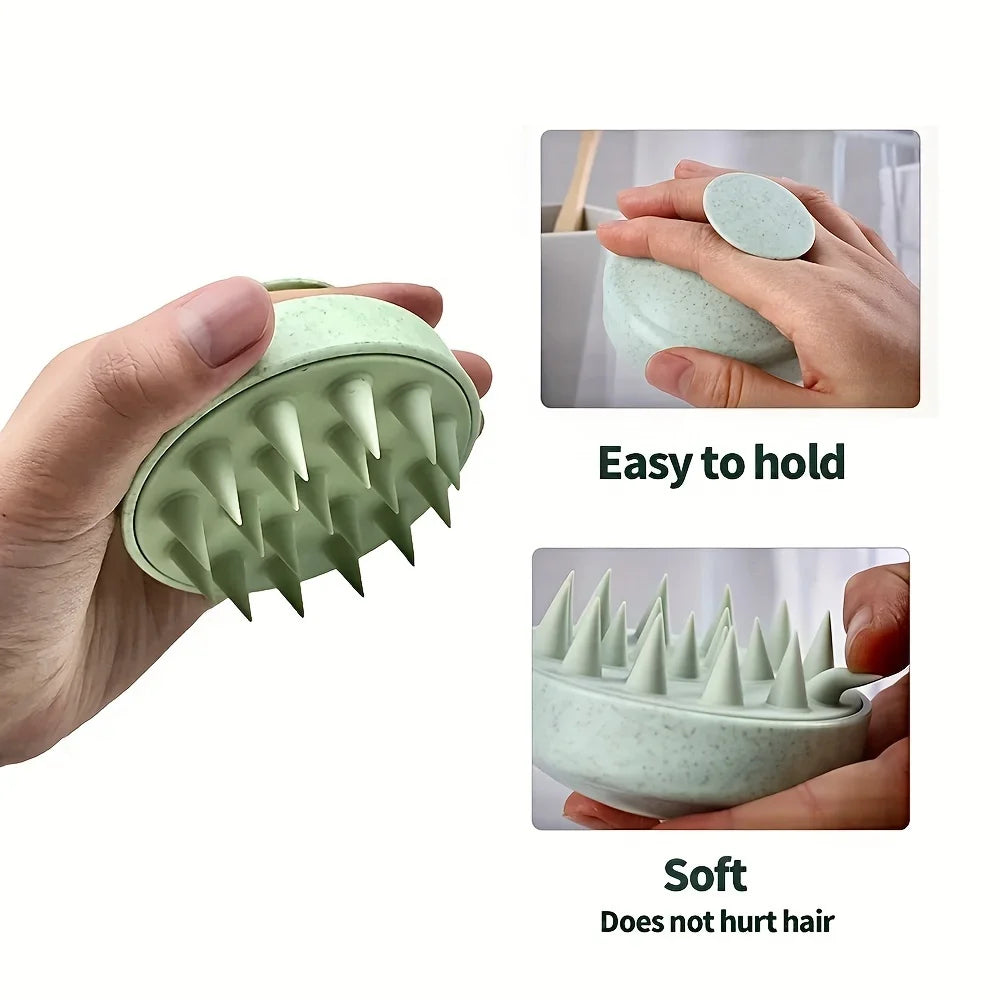 1Pc Silicone Shampoo Brush Body Massage Brush Bath Shower Brush Salon Hairdressing Tool Scalp Massage Comb Hair Washing Comb