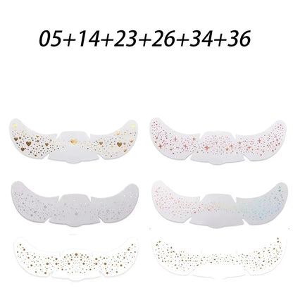 6Pcs Hot Stamping Freckles Makeup Patches Metallic Radiation Golden Silver Fake Freckles Temporary Tattoo Stickers Face Makeup