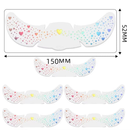 6Pcs Hot Stamping Freckles Makeup Patches Metallic Radiation Golden Silver Fake Freckles Temporary Tattoo Stickers Face Makeup