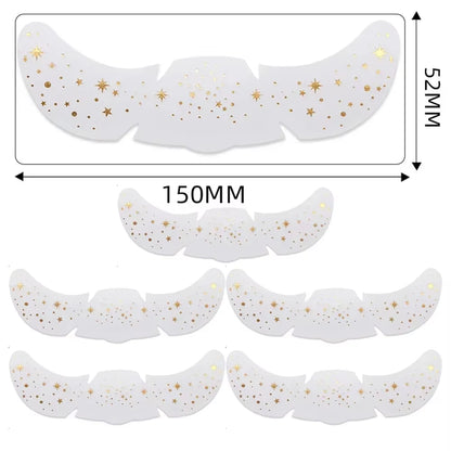 6Pcs Hot Stamping Freckles Makeup Patches Metallic Radiation Golden Silver Fake Freckles Temporary Tattoo Stickers Face Makeup