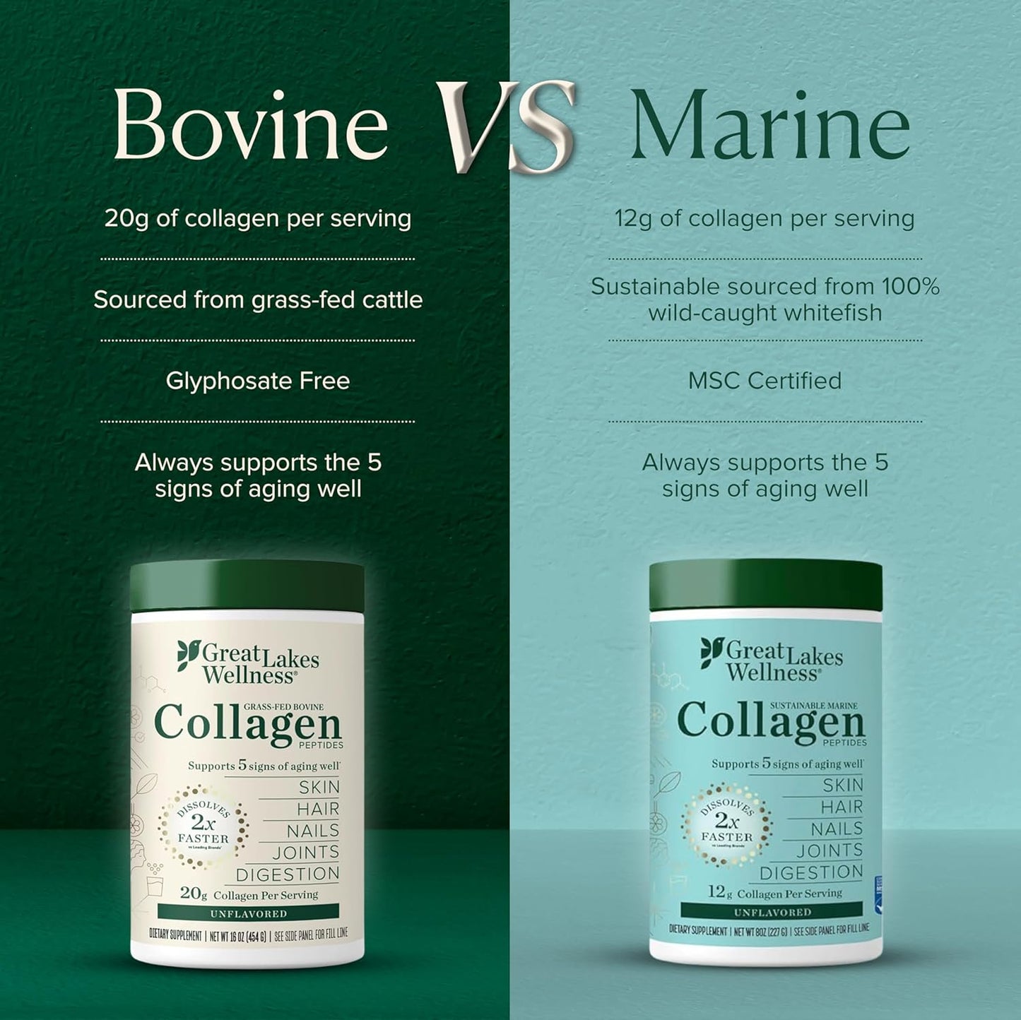 Colágeno Hidrolizado en Polvo | Piel, Cabello, Uñas y Articulaciones | Sin GMO, Keto y Kosher