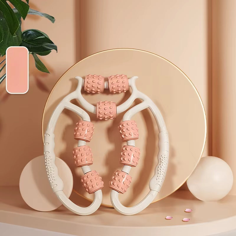Revitalize Your Legs with the 9-Wheel Calf Massager - Ultimate Muscle Relaxation and Slimming Device for Sports Fitness
