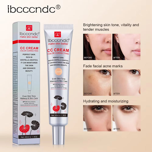 Transform Your Skin with Our 45ml Color Correcting CC Cream - Centella Asiatica Infused BB Cream for Natural Radiance and Flawless Coverage