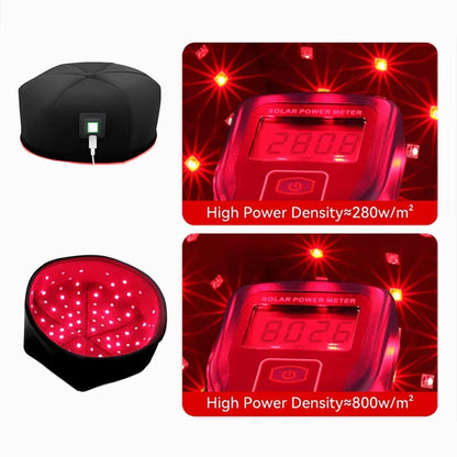 Red Light Therapy Hat near Infrared LED Treatment Cap for Hair Growth Head Relaxation Scalp Relief Prevention Loss Device