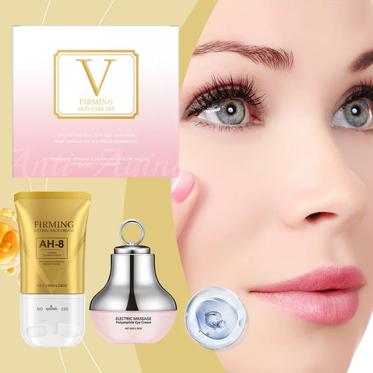 AH-8 Neck Eye Care Set Electric Massage Eye Cream Neck Firming Lotion Smooth Fine Lines Moisturize Tighten Revitalizing Skincare