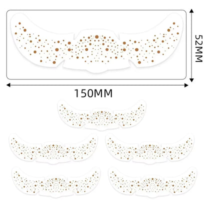 6Pcs Hot Stamping Freckles Makeup Patches Metallic Radiation Golden Silver Fake Freckles Temporary Tattoo Stickers Face Makeup