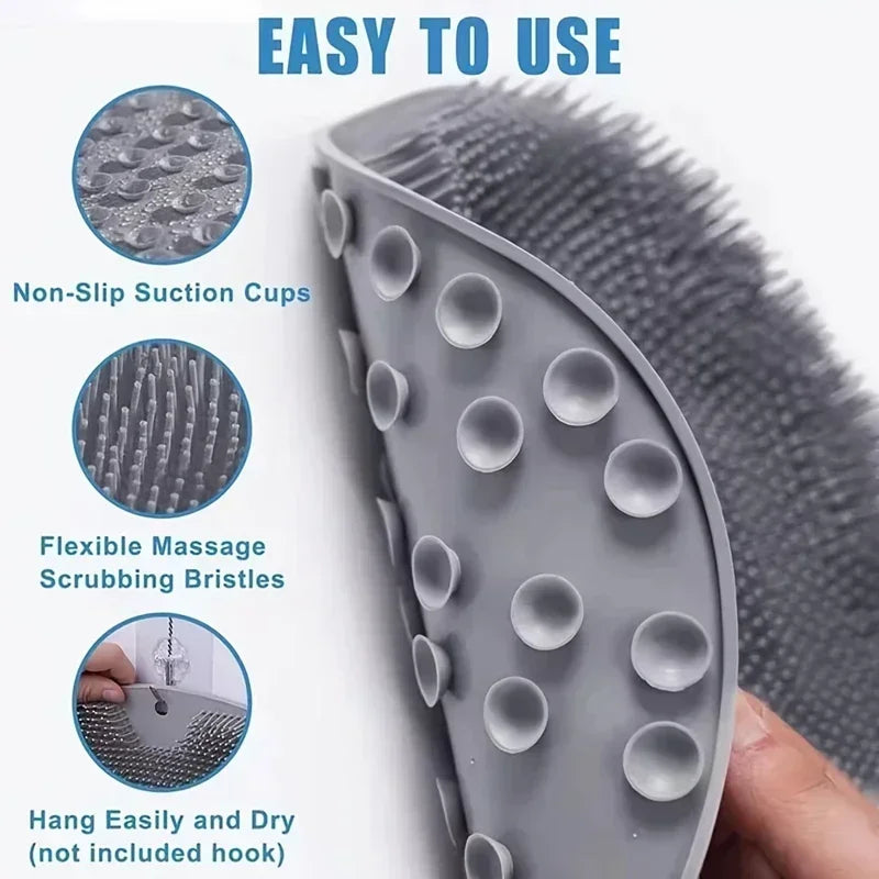 Revitalize Your Shower Routine with the Ultimate Silicone Bath Massage Mat - Non-Slip Foot Cleanser with Suction Cups