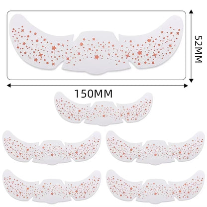 6Pcs Hot Stamping Freckles Makeup Patches Metallic Radiation Golden Silver Fake Freckles Temporary Tattoo Stickers Face Makeup