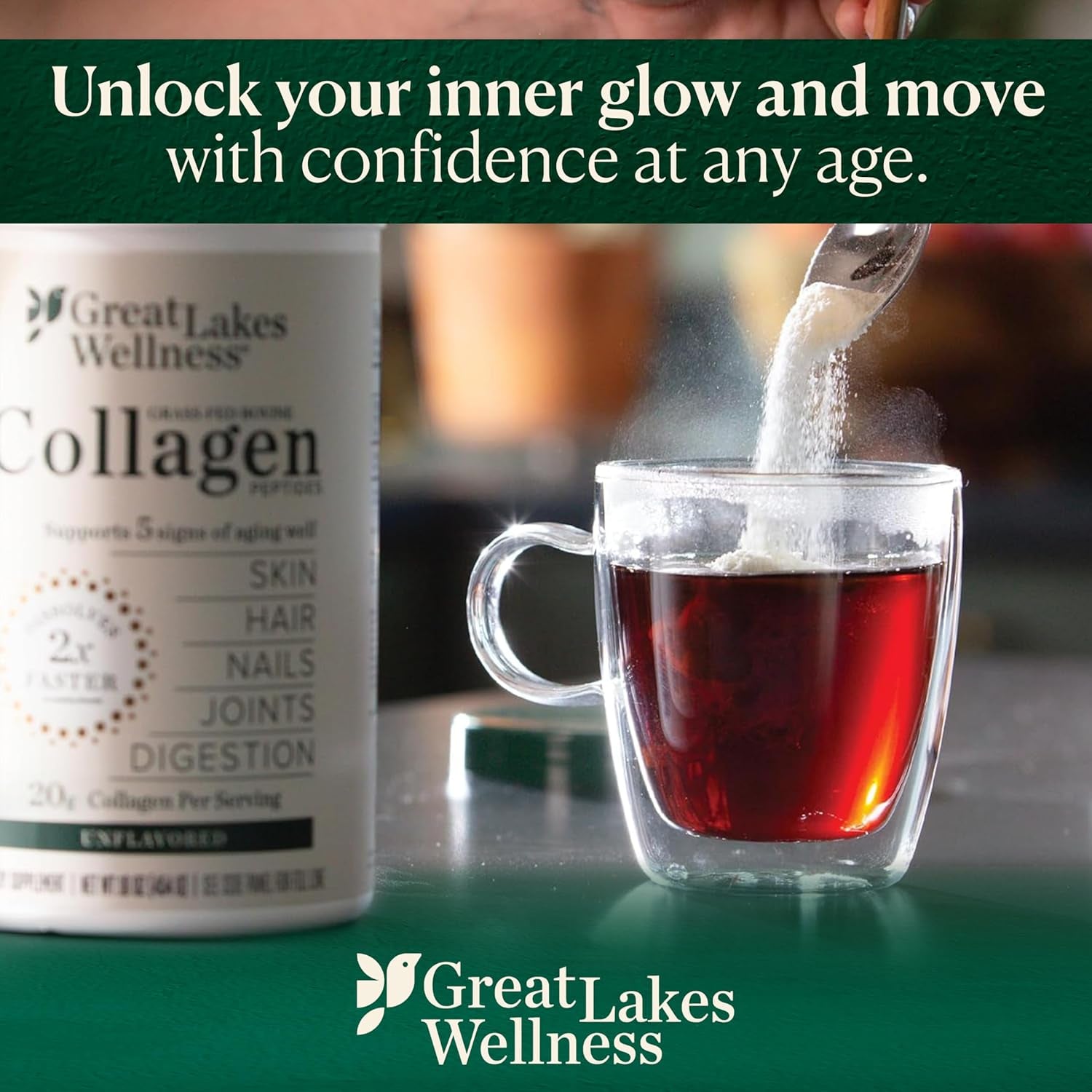 Colágeno Hidrolizado en Polvo | Piel, Cabello, Uñas y Articulaciones | Sin GMO, Keto y Kosher